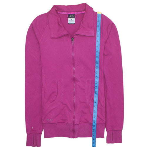Womens UK Size S Nike Pink Full Zip Sweatshirt