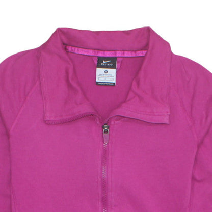 Womens UK Size S Nike Pink Full Zip Sweatshirt
