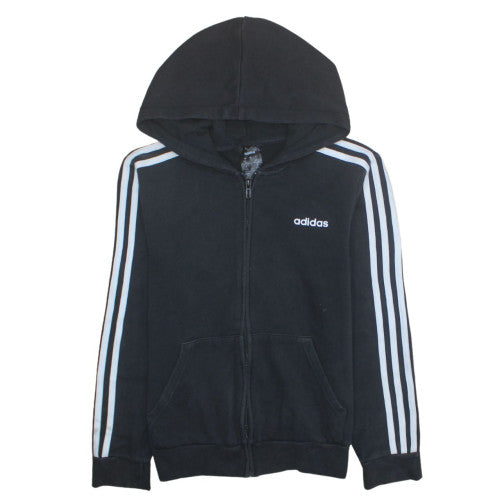 Womens UK Size S adidas Black Full Zip Hoodie