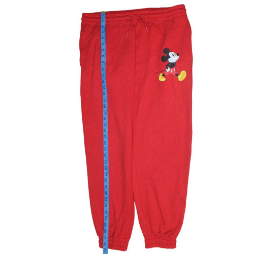 Womens UK Size L Disney Regular Fit Jogger Red Trousers