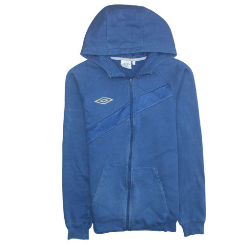 Mens UK Size S Umbro Blue Full Zip Hoodie