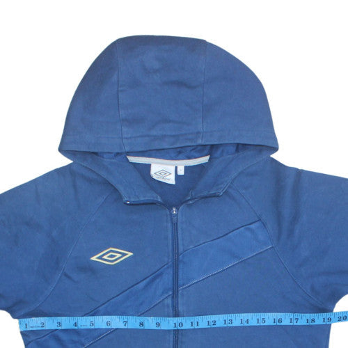 Mens UK Size S Umbro Blue Full Zip Hoodie