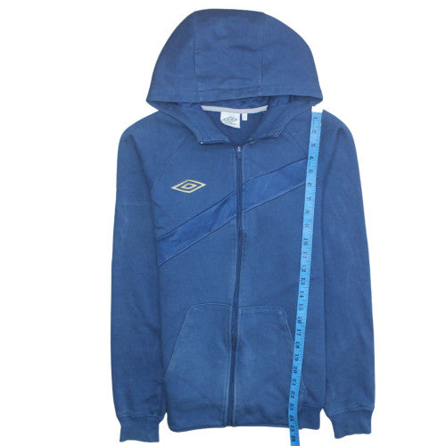Mens UK Size S Umbro Blue Full Zip Hoodie