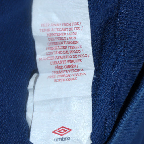 Mens UK Size S Umbro Blue Full Zip Hoodie