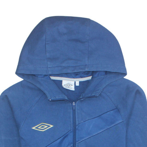 Mens UK Size S Umbro Blue Full Zip Hoodie