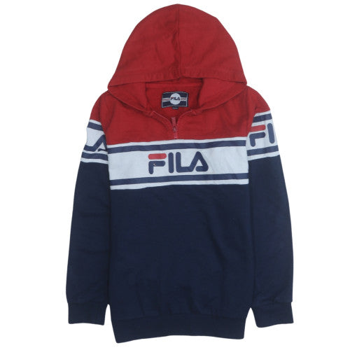 Boys UK Size 13-15 Years FILA Multicoloured Pullover Hoodie