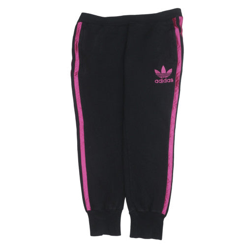 Womens UK Size 12 adidas Regular Fit Jogger Black Trousers