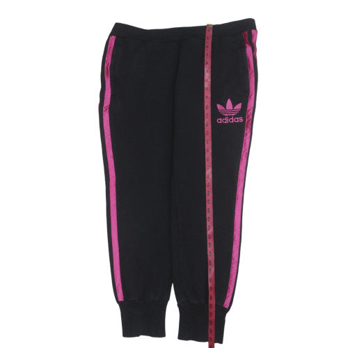 Womens UK Size 12 adidas Regular Fit Jogger Black Trousers