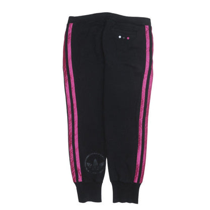 Womens UK Size 12 adidas Regular Fit Jogger Black Trousers