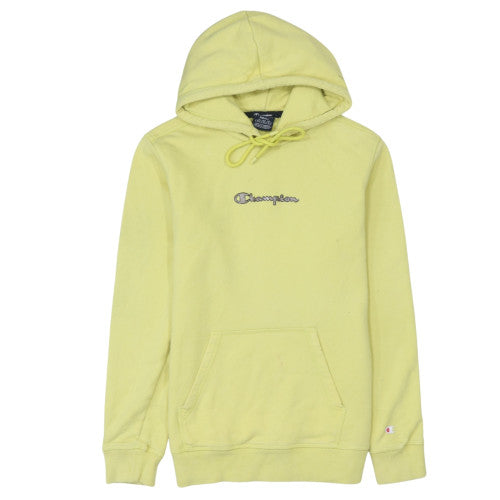Womens UK Size S Champion Yellow Pullover Hoodie