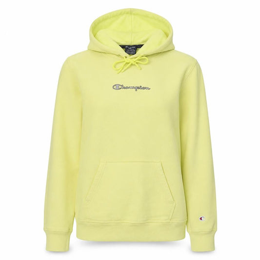 Womens UK Size S Champion Yellow Pullover Hoodie