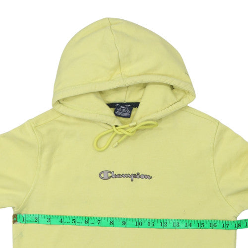 Womens UK Size S Champion Yellow Pullover Hoodie