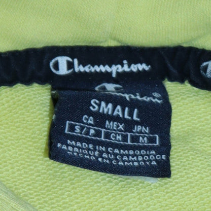 Womens UK Size S Champion Yellow Pullover Hoodie