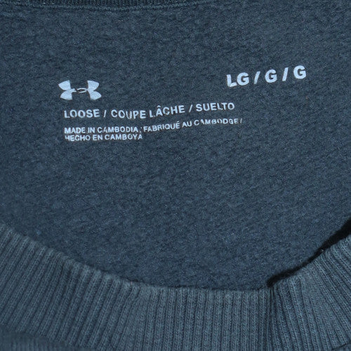 Mens UK Size L Under armour Grey Pullover Sweatshirt