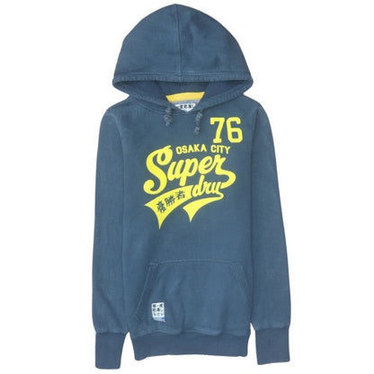 Womens UK Size S Superdry Blue Pullover Hoodie