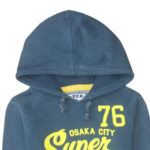 Womens UK Size S Superdry Blue Pullover Hoodie