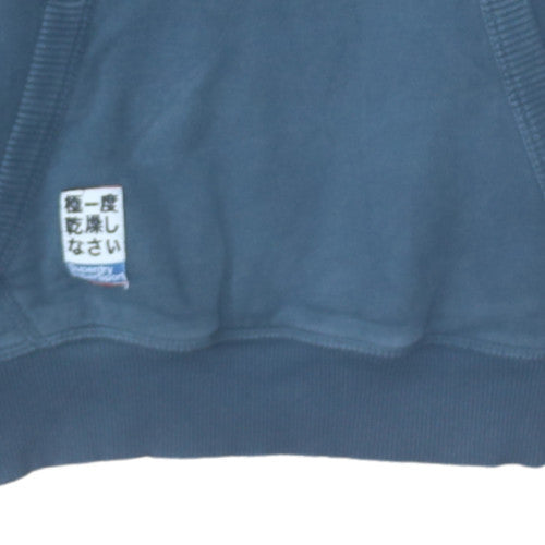 Womens UK Size S Superdry Blue Pullover Hoodie