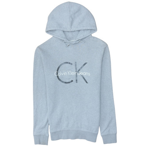 Mens UK Size S Calvin Klein Jeans Blue Pullover Hoodie
