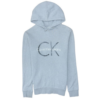 Mens UK Size S Calvin Klein Jeans Blue Pullover Hoodie