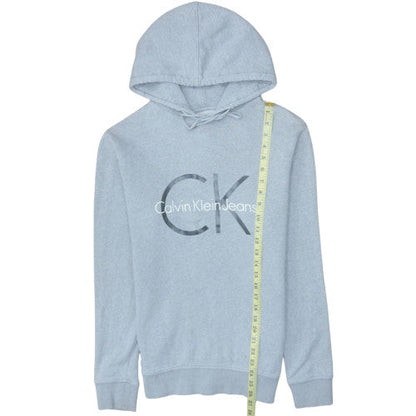 Mens UK Size S Calvin Klein Jeans Blue Pullover Hoodie