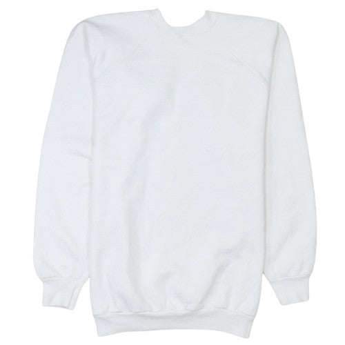 Womens UK Size XL Fruit of the Loom White Pullover Sweatshirt