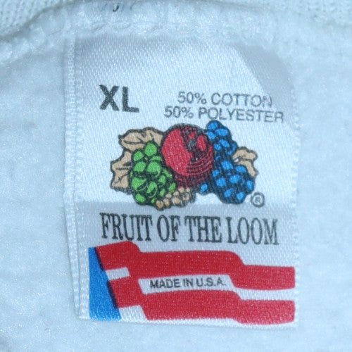 Womens UK Size XL Fruit of the Loom White Pullover Sweatshirt