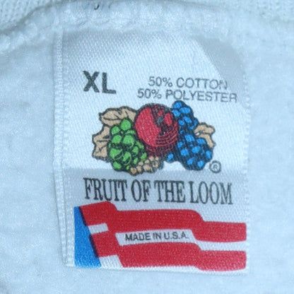 Womens UK Size XL Fruit of the Loom White Pullover Sweatshirt