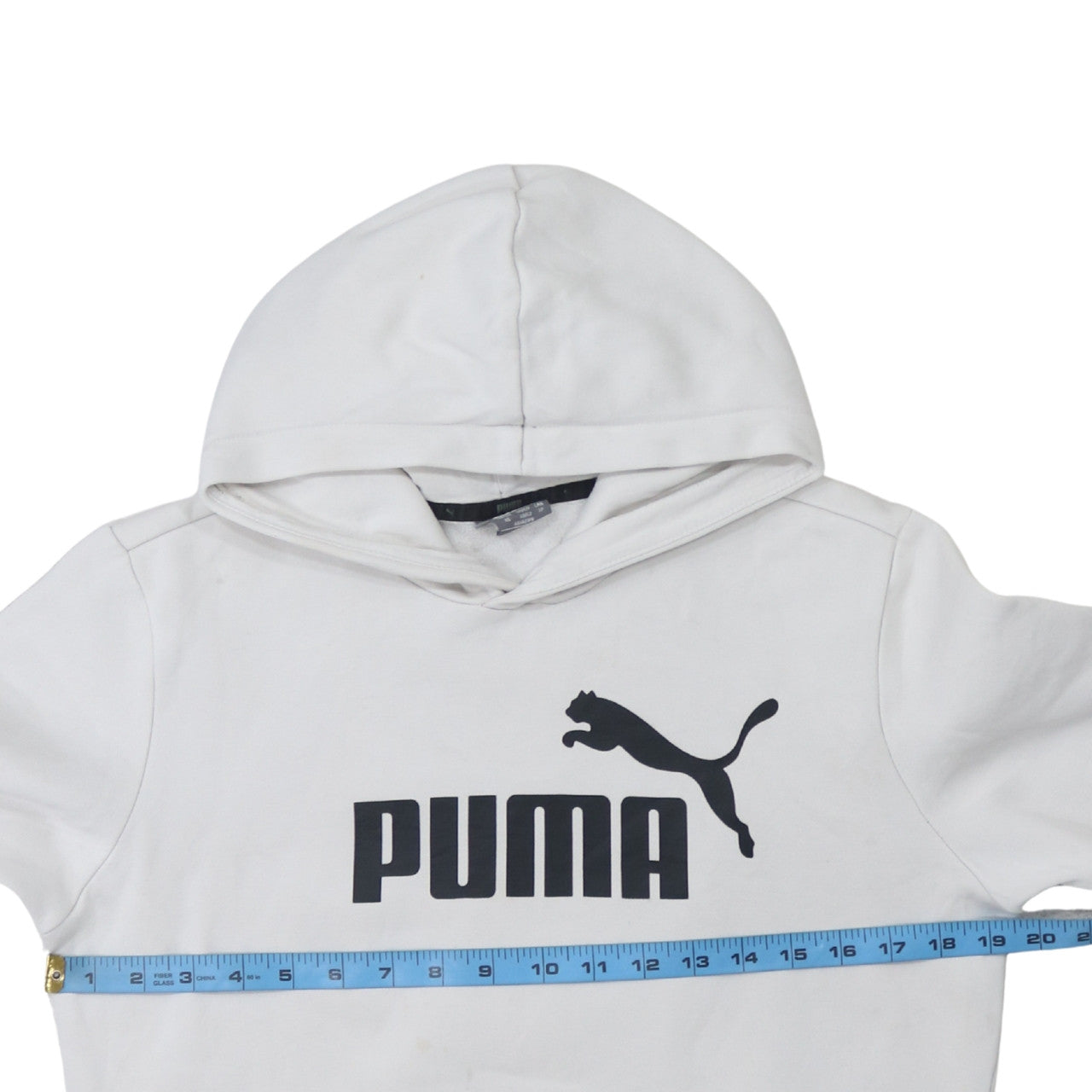 Womens UK Size XS PUMA White Pullover Hoodie