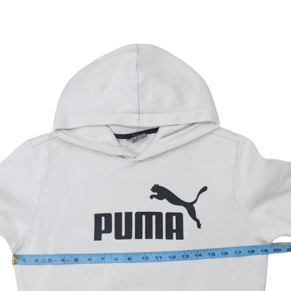 Womens UK Size XS PUMA White Pullover Hoodie