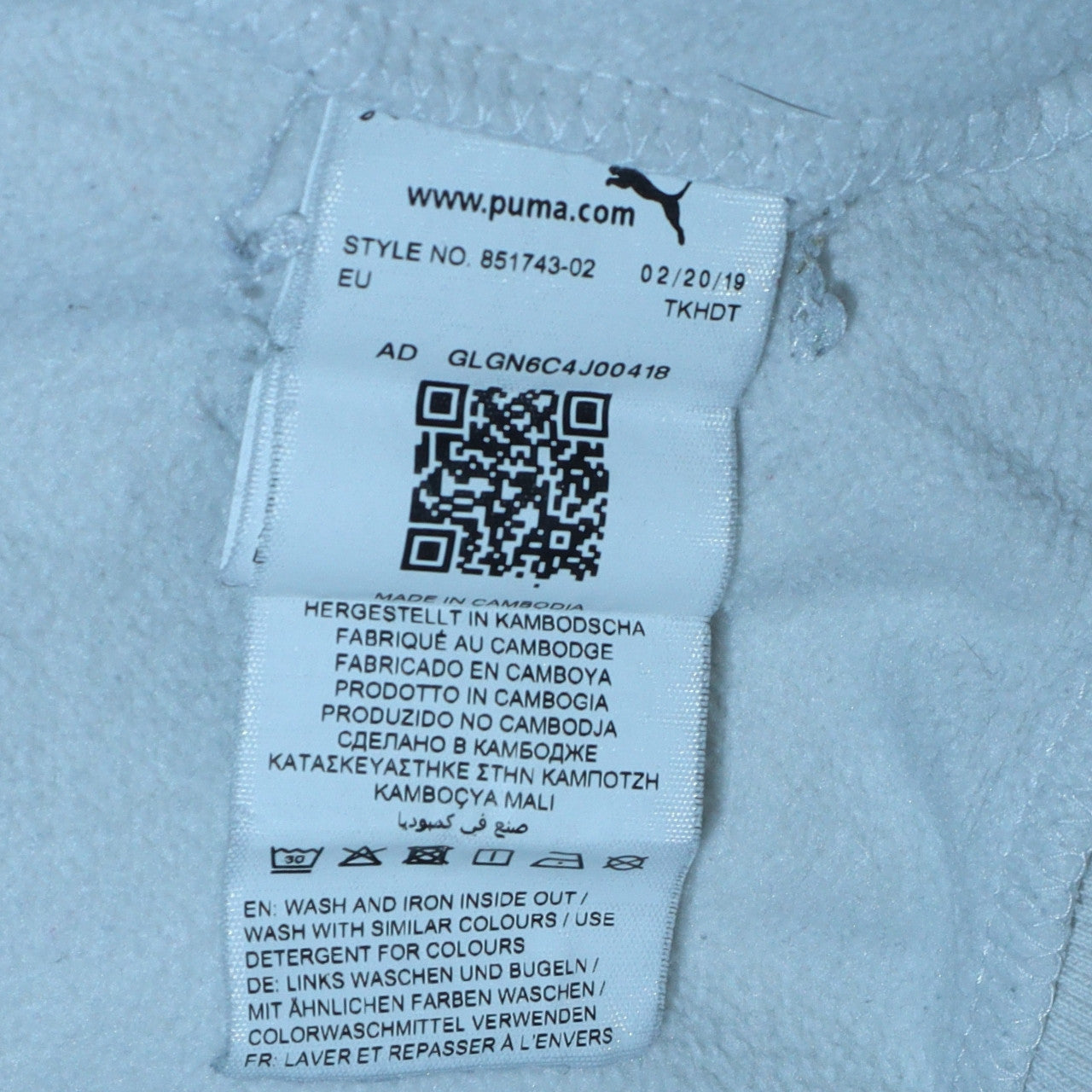 Womens UK Size XS PUMA White Pullover Hoodie