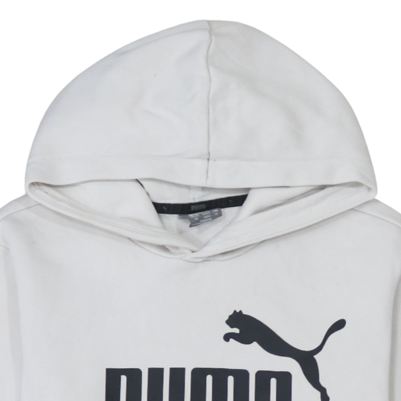 Womens UK Size XS PUMA White Pullover Hoodie