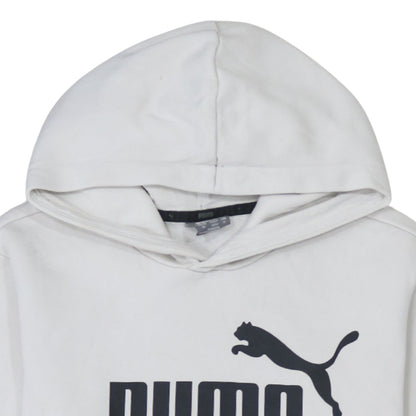 Womens UK Size XS PUMA White Pullover Hoodie