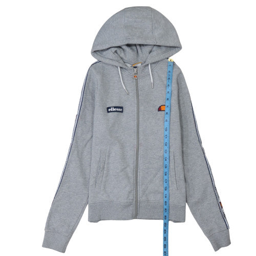 Womens UK Size 10 ellesse Grey Full Zip Hoodie