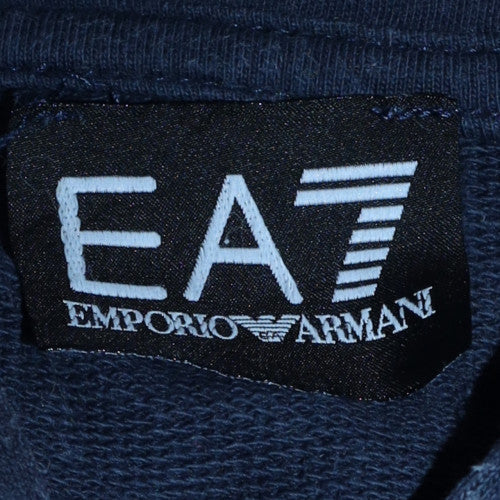 Mens UK Size M Emporio Armani Blue Full Zip Hoodie