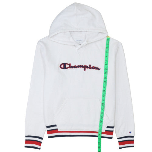 Womens UK Size L Champion White Pullover Hoodie
