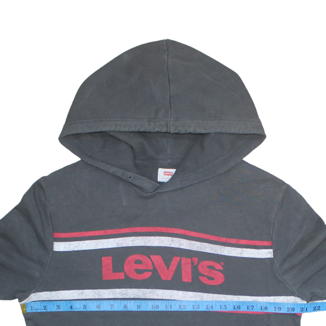 Mens UK Size M Levi's Grey Pullover Hoodie