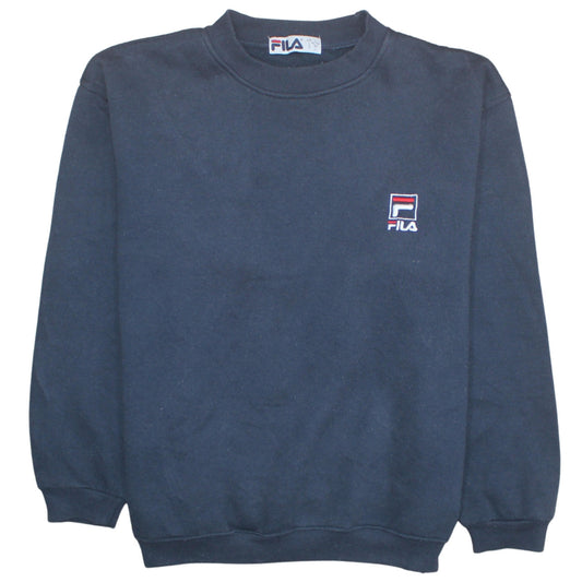 Womens UK Size L FILA Blue Pullover Sweatshirt