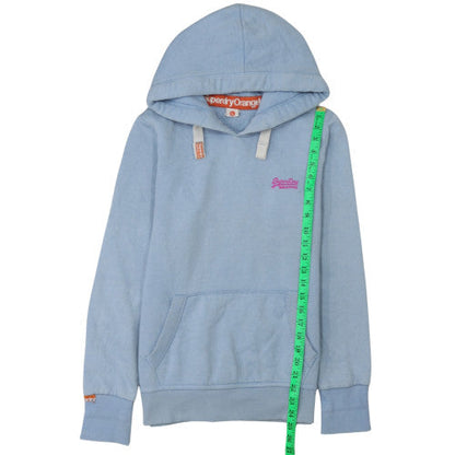 Womens UK Size L Superdry Blue Pullover Hoodie
