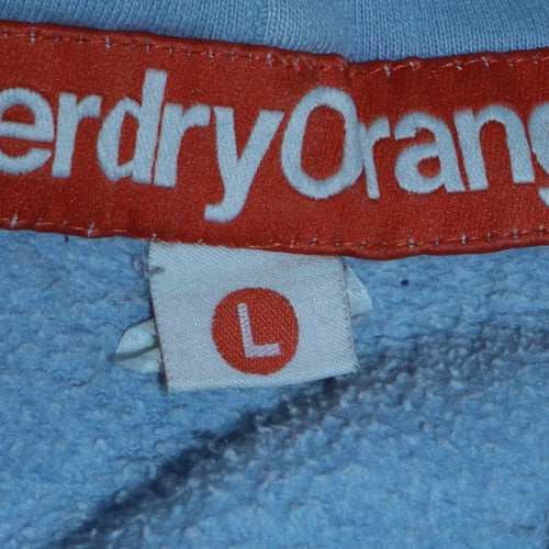 Womens UK Size L Superdry Blue Pullover Hoodie