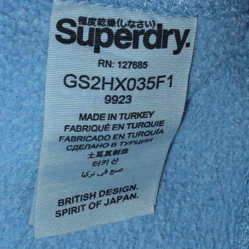 Womens UK Size L Superdry Blue Pullover Hoodie