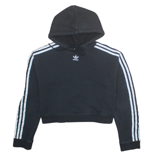 Womens UK Size 8 adidas Black Pullover Hoodie