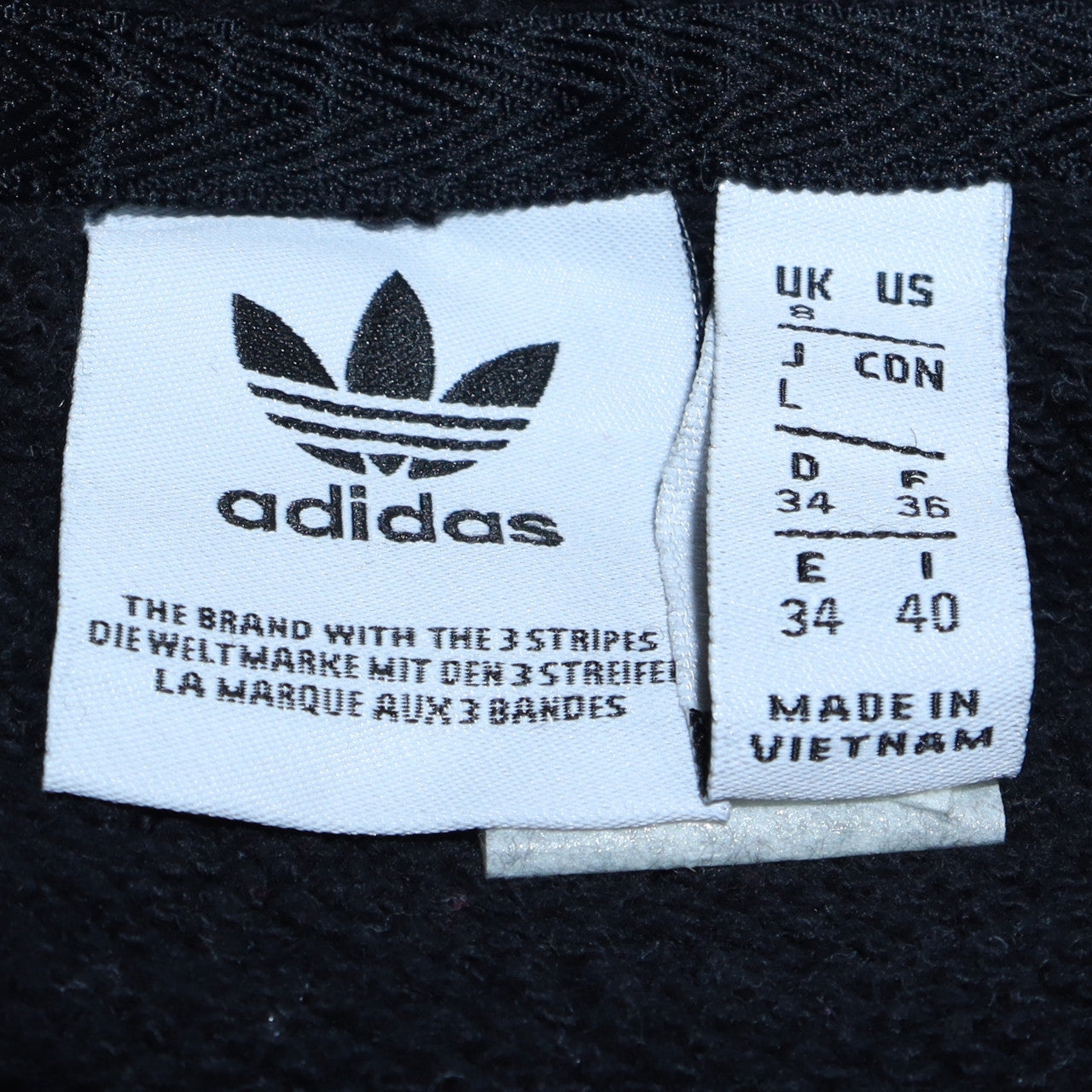 Womens UK Size 8 adidas Black Pullover Hoodie