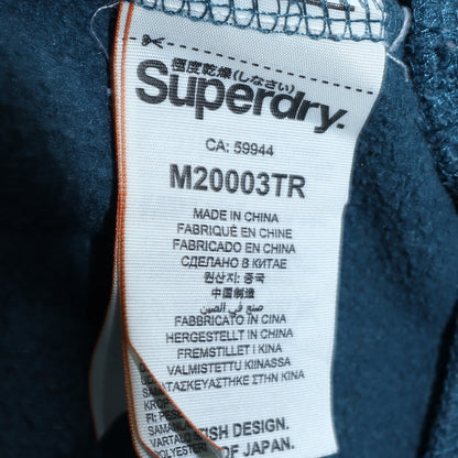 Womens UK Size M Superdry Blue Pullover Hoodie