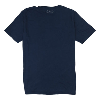 Under Armour Men's Navy Blue Camouflage Logo Cotton T-Shirt Size L