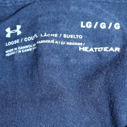 Under Armour Men's Navy Blue Camouflage Logo Cotton T-Shirt Size L