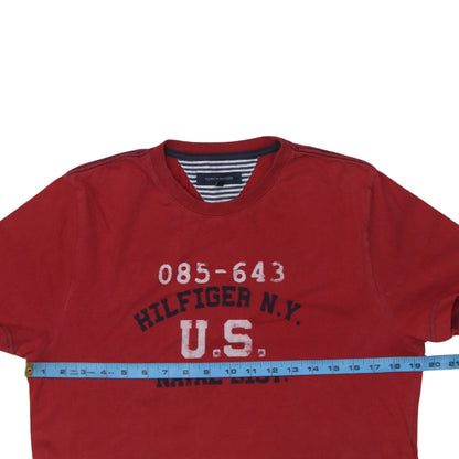 Mens UK Size M Tommy Hilfiger Red  T-Shirt