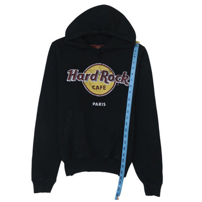 Womens UK Size S Hard Rock Cafe Black Pullover Hoodie