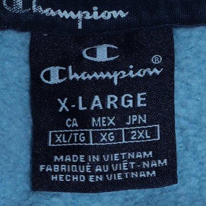 Mens UK Size XL Champion Blue Pullover Hoodie
