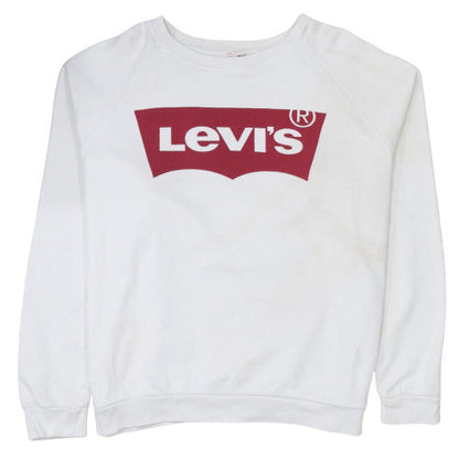 Womens UK Size L Levi's White Pullover Sweatshirt