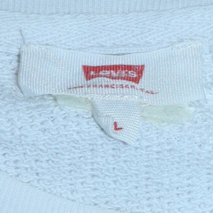 Womens UK Size L Levi's White Pullover Sweatshirt